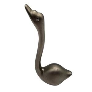 Small Silverplate Swan Figurine With Crystal Eyes 4 Inches 2.8 Oz